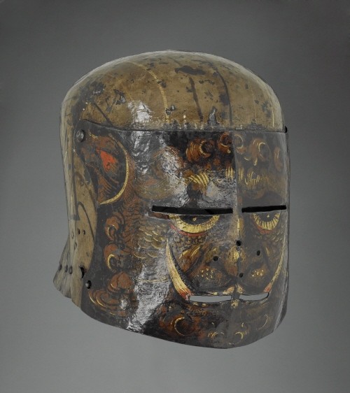 Painted German helmet, ~1500 AD