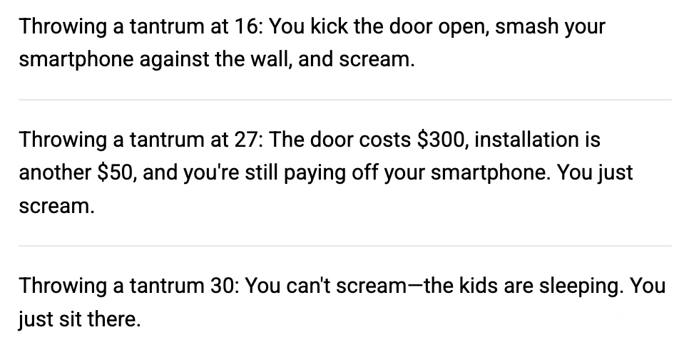 Throwing a tantrum