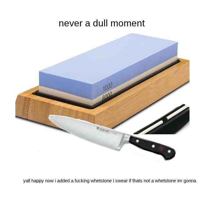 its a whetstone with a knife. finally a whetstone 