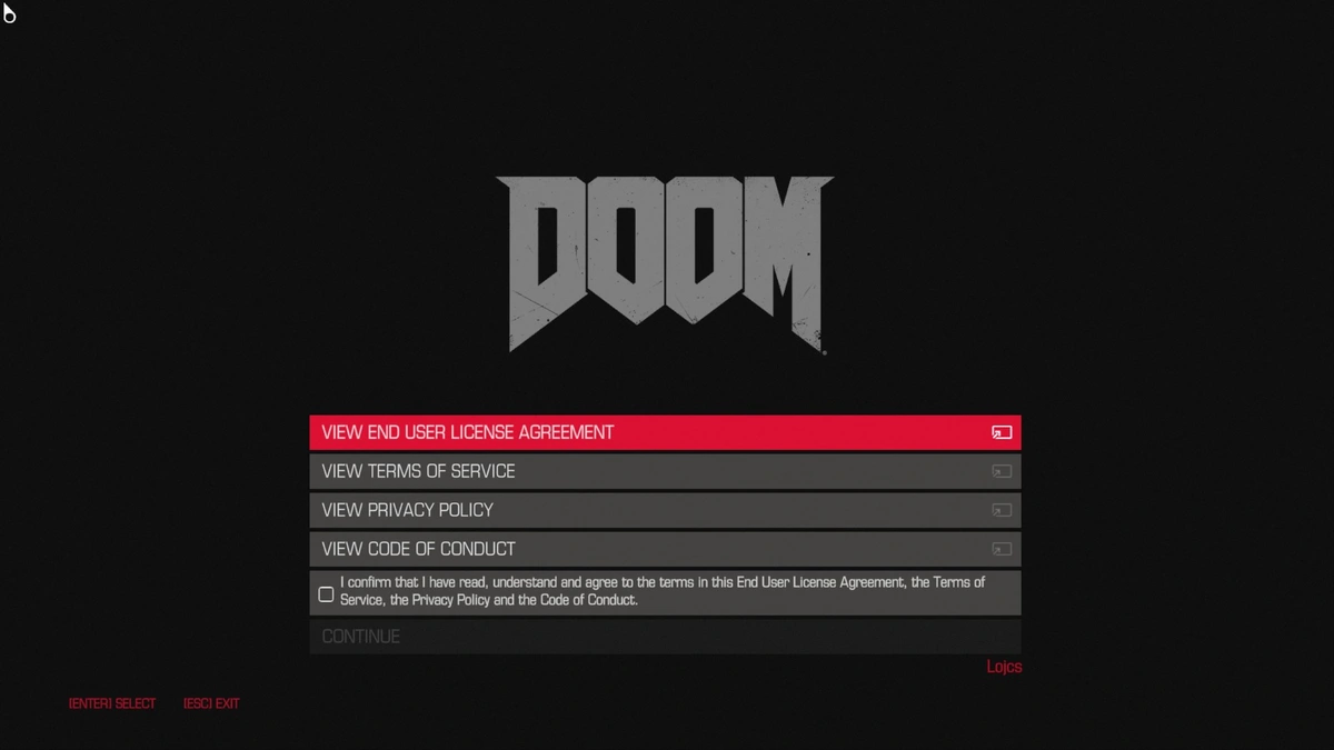 Doom 2016 forces you to accept 4 agreements before playing.