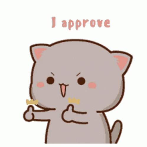 An animated image of a cat eagerly giving two thumbs up.