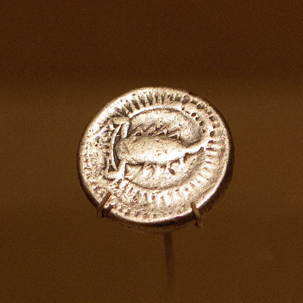 Mughal silver coin with a scorpion, 1621 AD