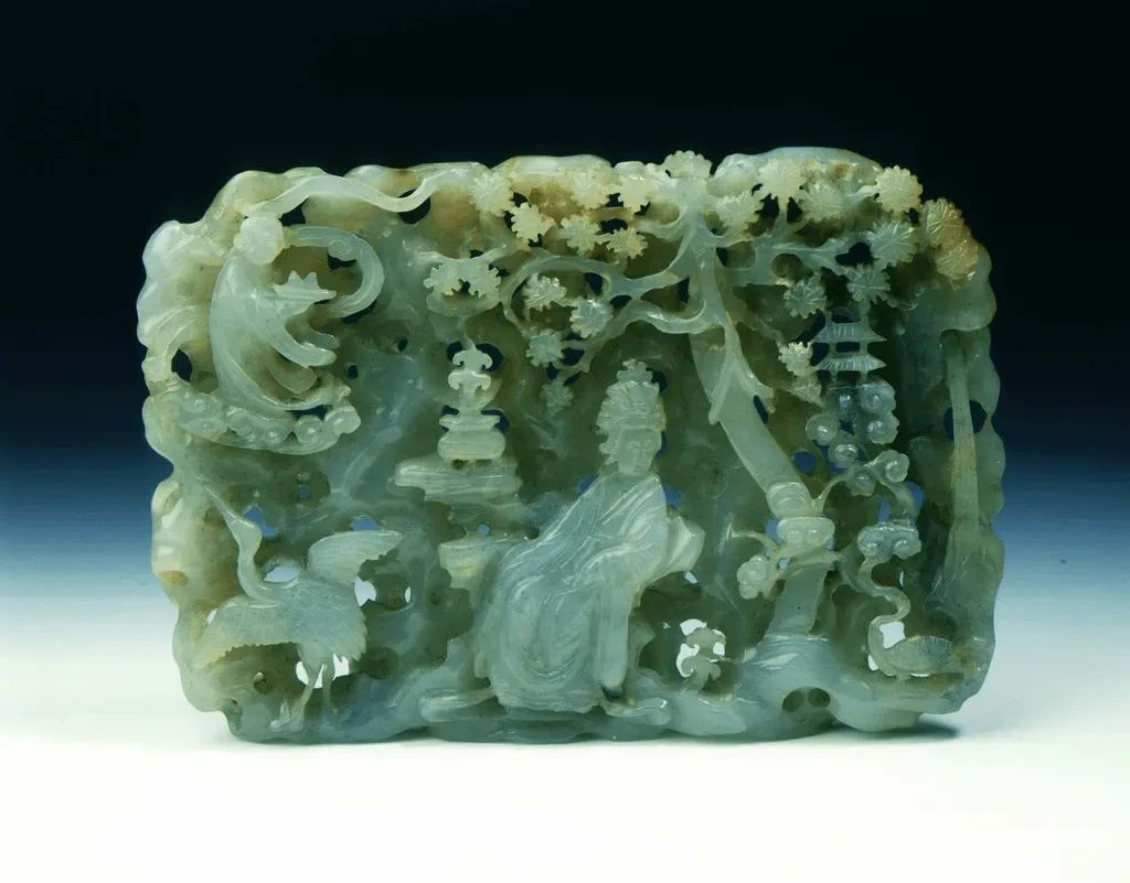 Daoist depiction of paradise, jade, Ming-Era China, 17th century AD