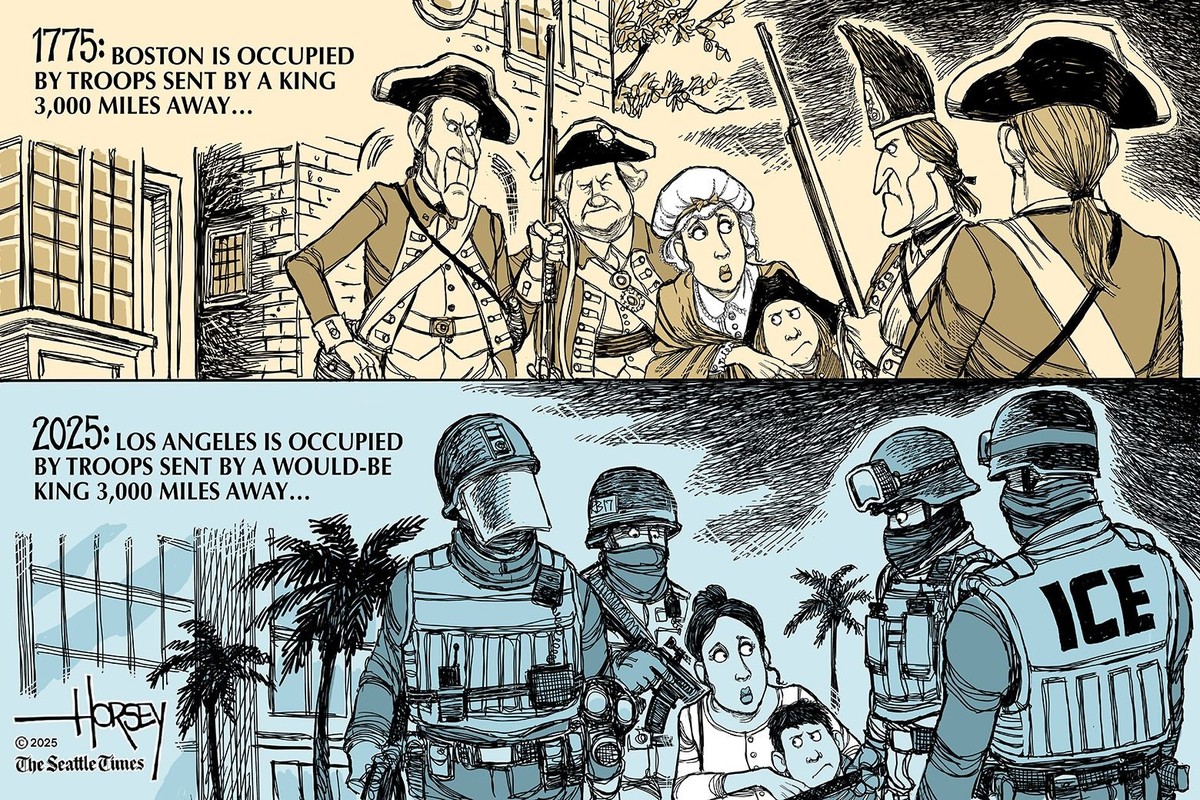 King George III and President Trump: ‘A history of repeated injuries and usurpations’ by David Horsey