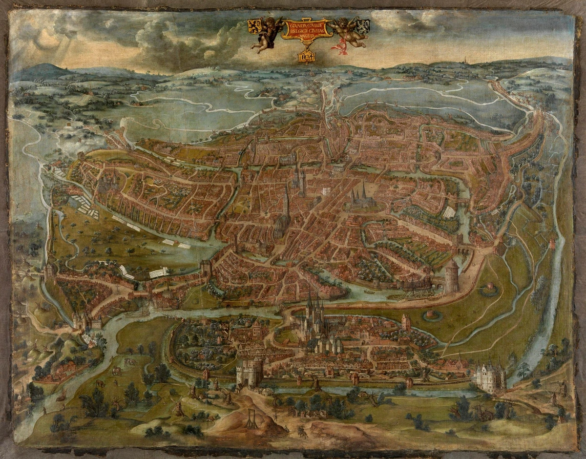 Painting of Ghent, Belgium (anonymous artist, 1534 AD)
