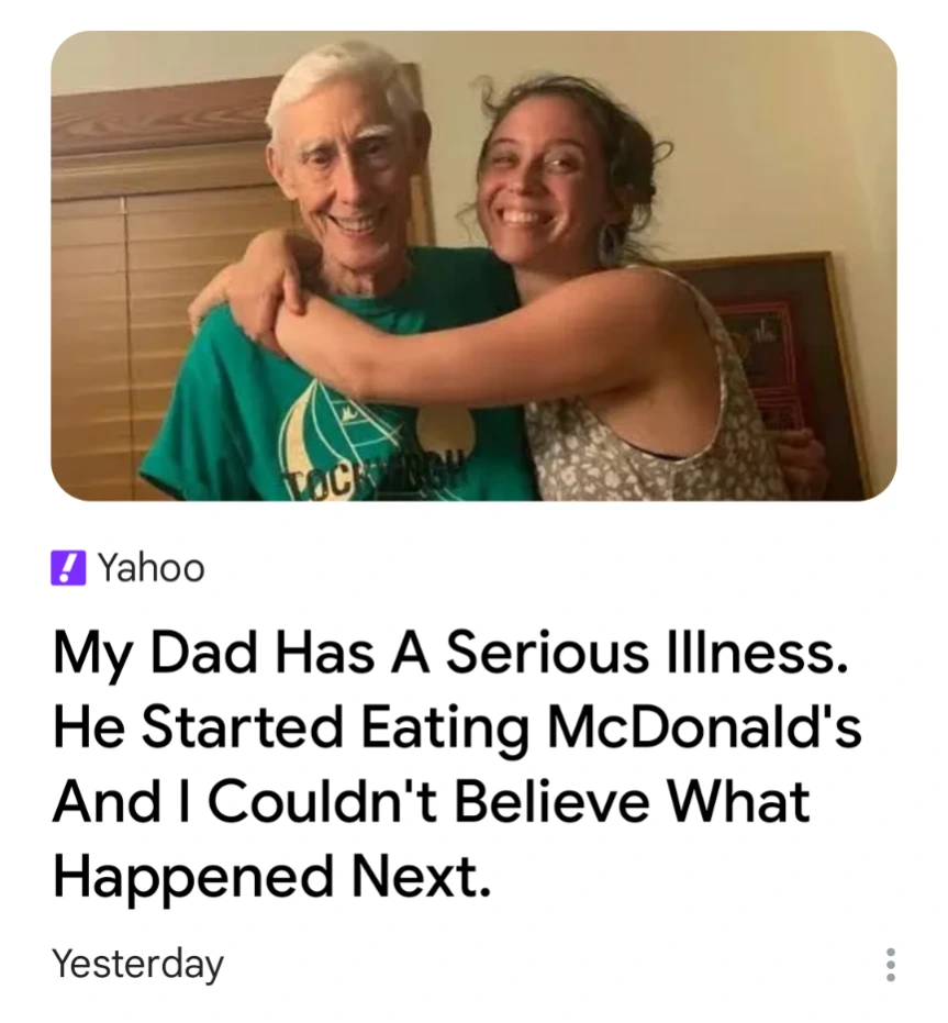 He turned into Ronald McDonald?