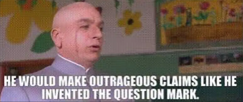 austin powers dr evil side profile screenshot from movie with caption quote from the movie where he talks about his father during therapy thing png