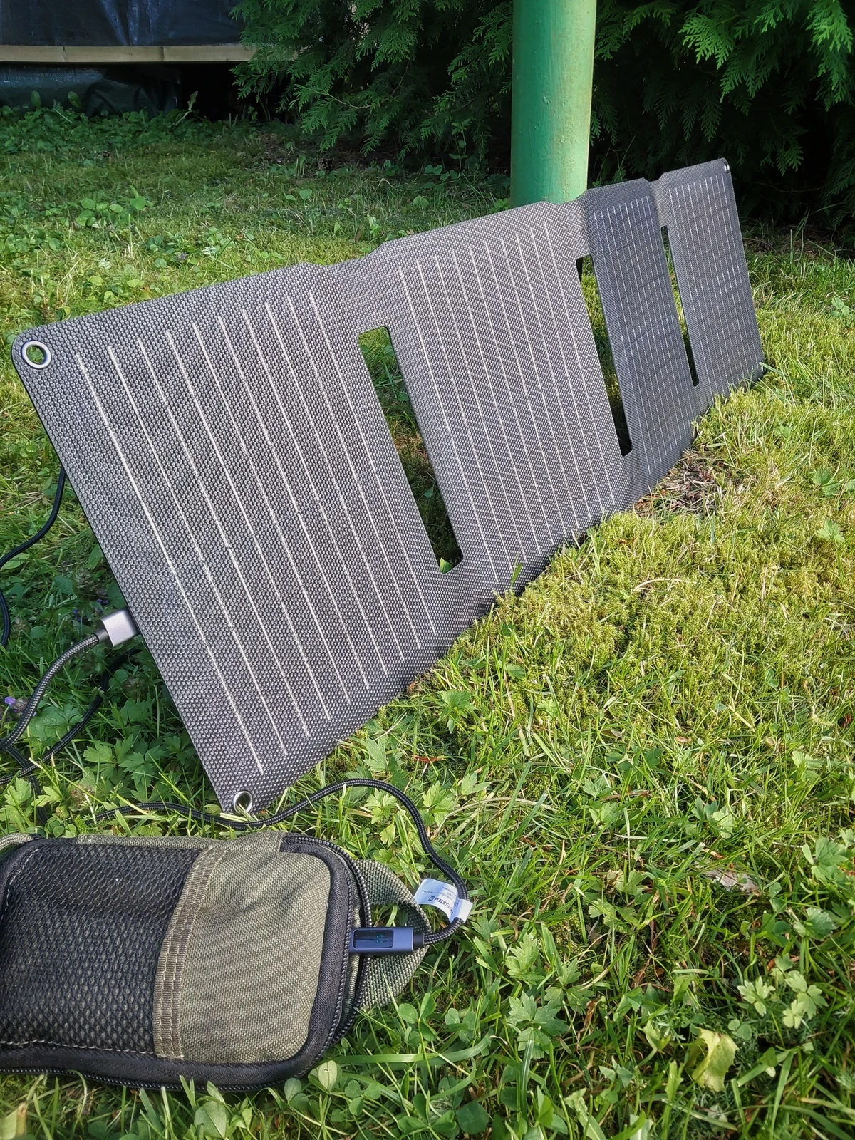 I bought a portable 30W solar panel to get ready for the apocalypse