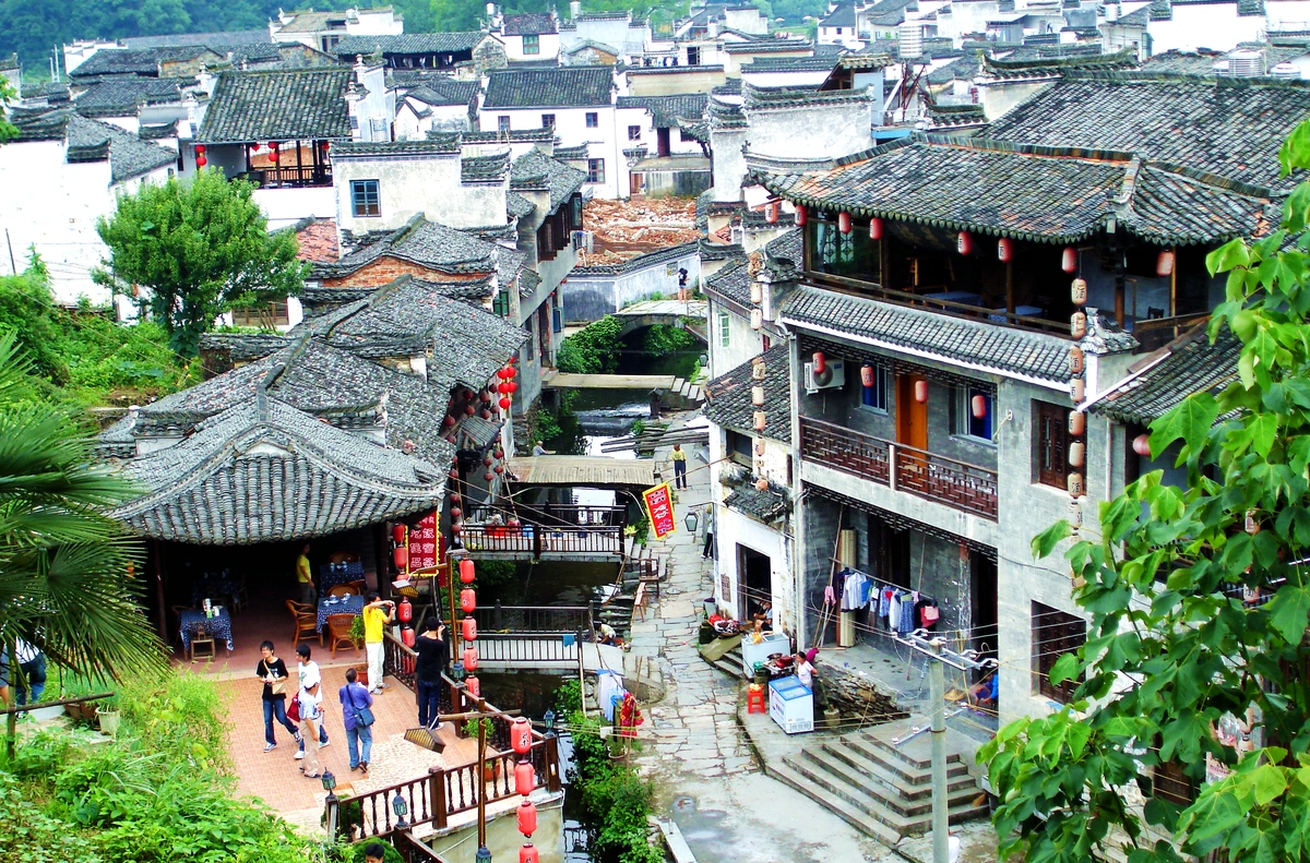 Village street in Jiangxi province, China