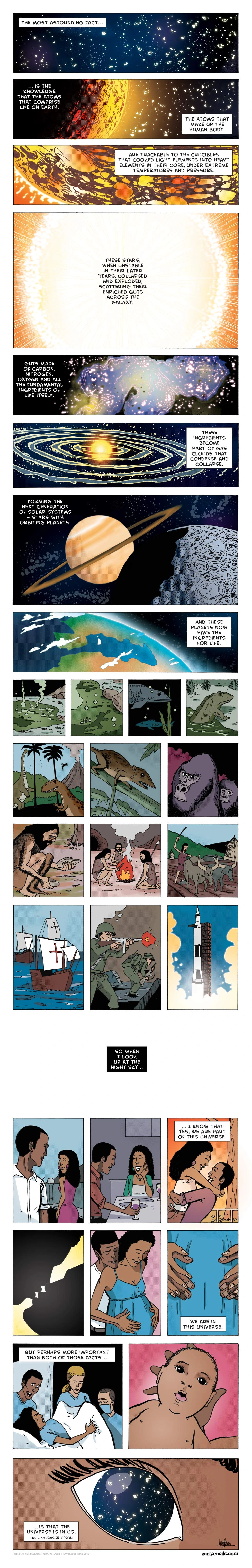 NEIL deGRASSE TYSON: The most astounding fact [Zenpencils] 