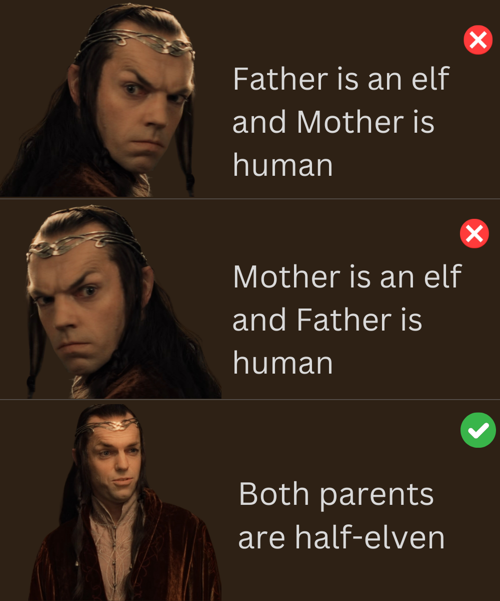 Pure-bred half-elf