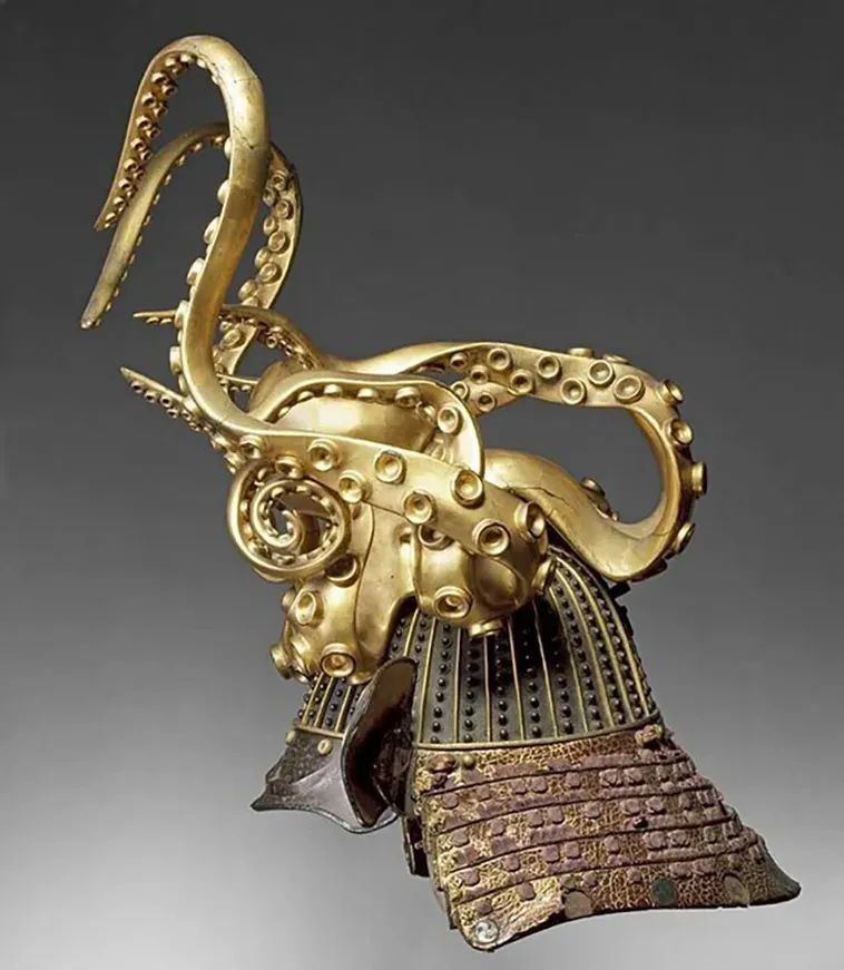 Kabuto (Samurai helmet) with an octopus crest, Japan, 18th century AD
