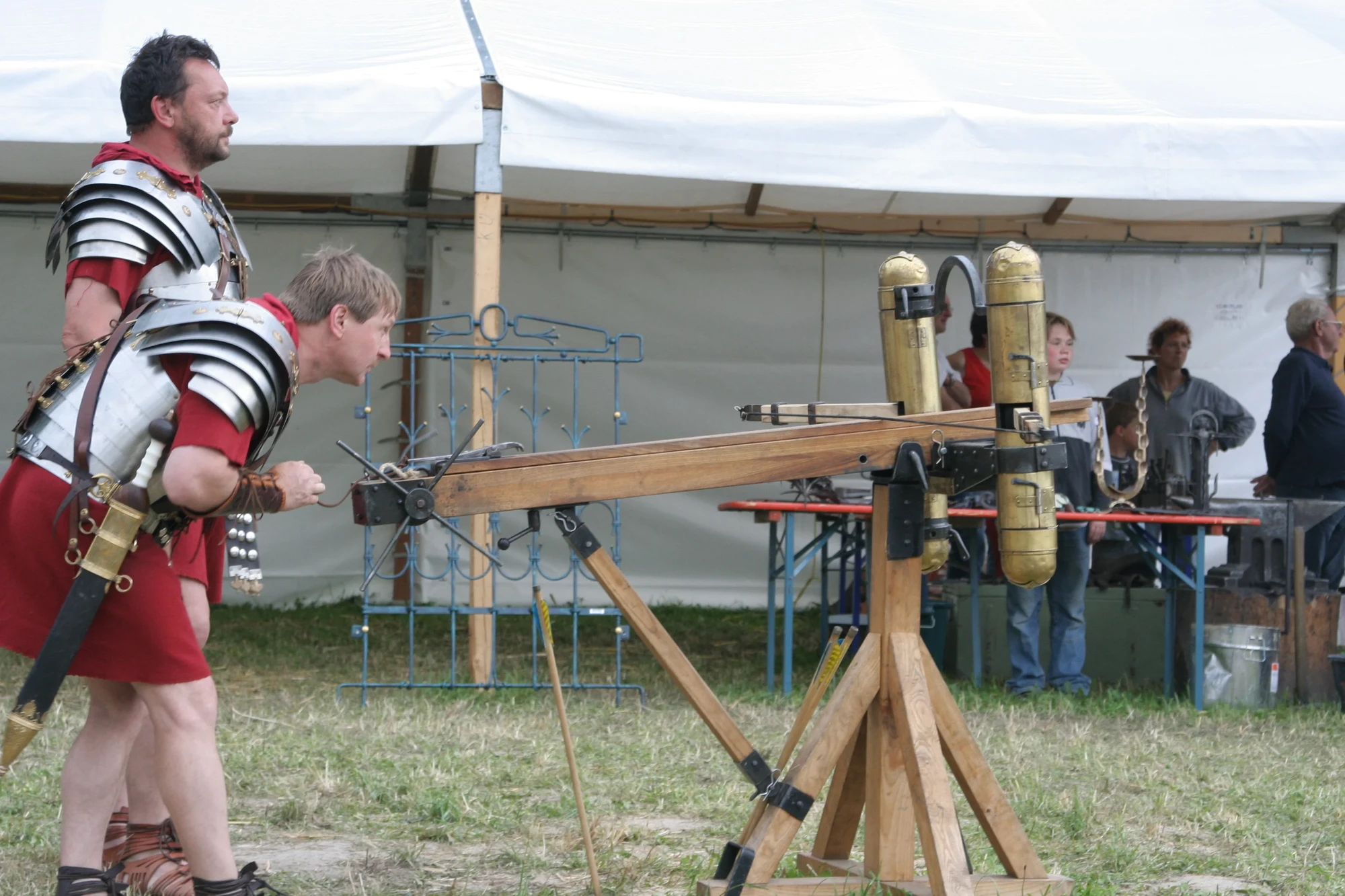 Reconstruction of an ancient Roman 'Scorpio', a kind of light field artillery