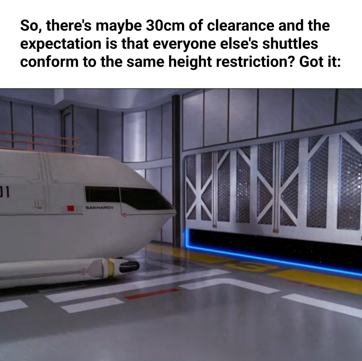 Take-off, but at a light hover or you'll hit the...