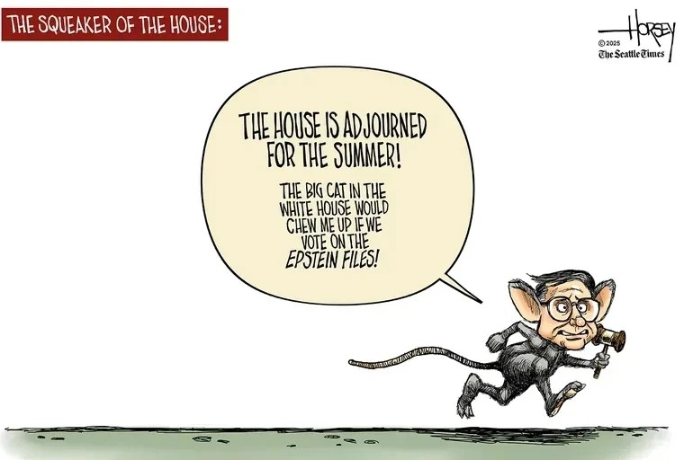 Speaker Johnson Is Meek As A Mouse, David Horsey