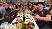 Giant banquets rile left in France