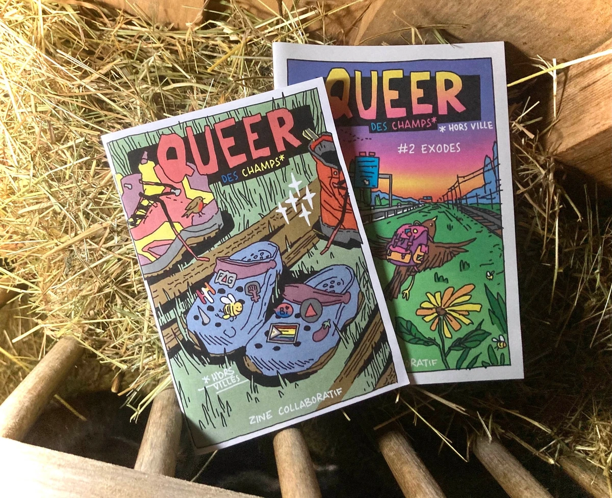 Les deux premiers numéros de Queer des champs dans un tas de foin.