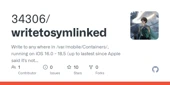 GitHub - 34306/writetosymlinked: Write to any where in /var/mobile/Containers/, running on iOS 16.0 - 18.5 (up to lastest since Apple said it's not security issues and you don't have to concern it). Okay :D