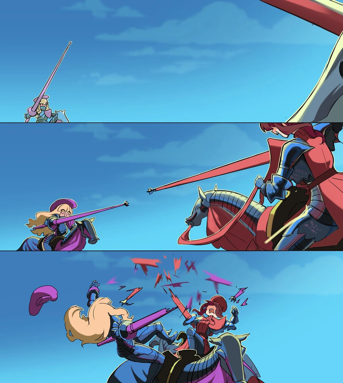 peasants watching the same 2 guys crash into each other at full speed. (Centurii-chan)