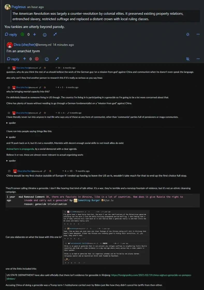 Genocide denial with Critical Support(tm) for the PRC and Russian imperialism is apparently a new form of anarchism that I've never heard of before now, what a brave new world we live in