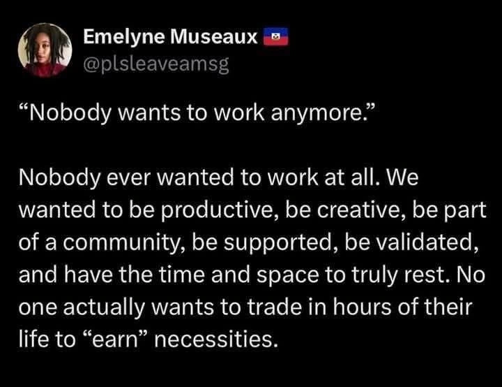 We want to live