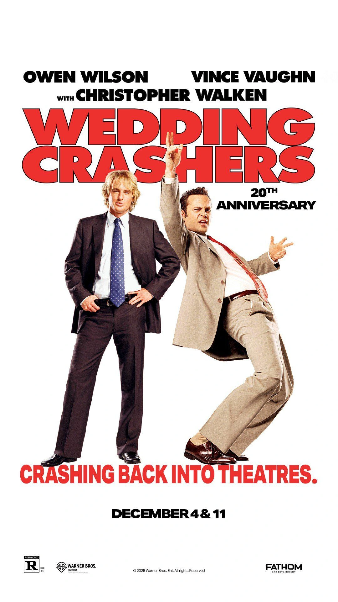 Official Poster for the 20th Anniversary Re-Release of "Wedding Crashers"