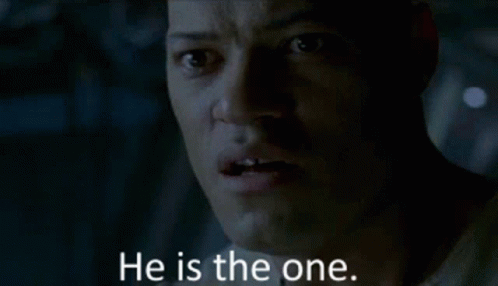 morpheus saying he is the one gif