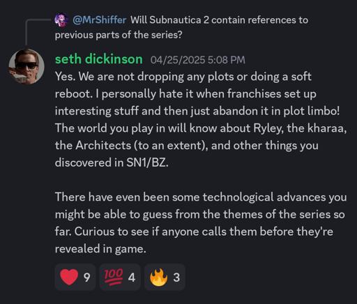 Screenshot from official discord:
Quote from Seth: Yes. We are not dropping any plots or doing a soft reboot. I personally hate it when franchises set up interesting stuff and then just abandon it in plot limbo! The world you play in will know about Ryley, the kharaa, the Architects (to an extent), and other things you discovered in SN1/BZ. 

There have even been some technological advances you might be able to guess from the themes of the series so far. Curious to see if anyone calls them before they're revealed in game.
