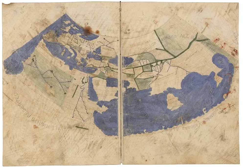 13th century AD Byzantine map of the world, based on now-lost 2nd century AD Graeco-Roman original