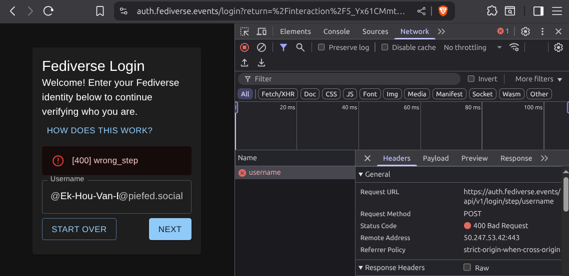 I can't login to the Fediverse Canvas using my PieFed account