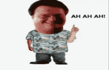 newman from sienfeld waving finger with caption ah ah ah you didn't say the magic word gif