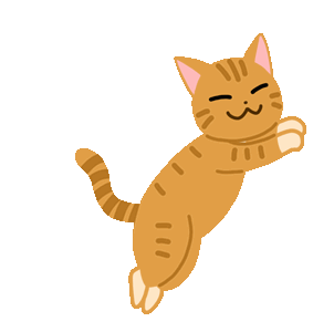 The picture is an animated image of a cute orange kitten stretching itself.