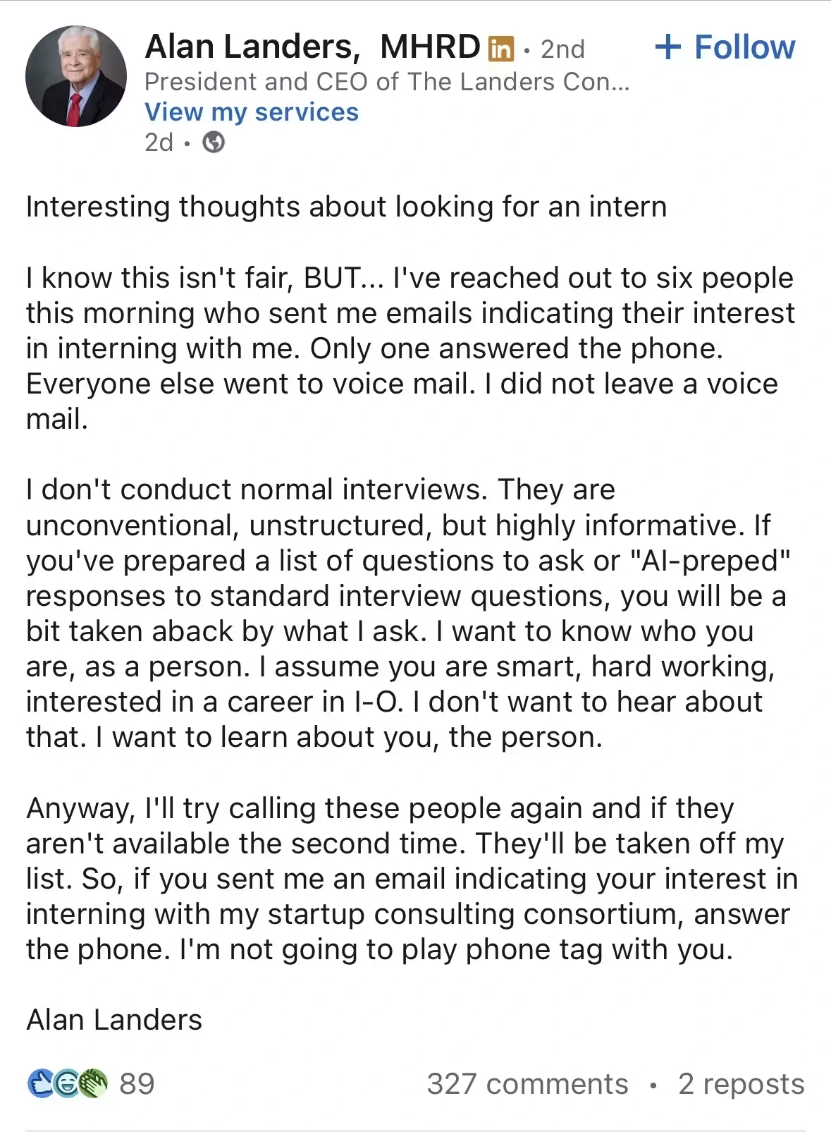 You must answer my random call to be considered!