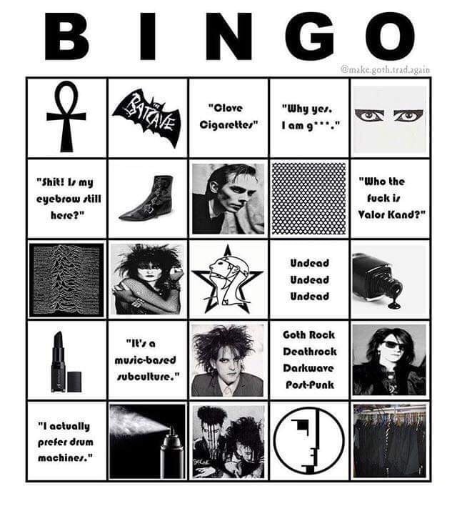 Goth Bingo [meme]