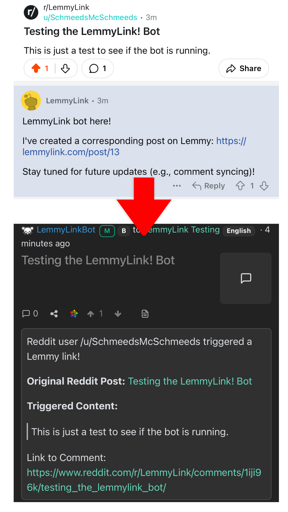 LemmyLink - A Reddit to Lemmy Bridge Bot