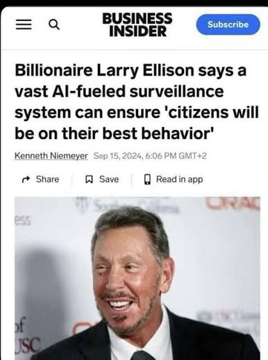 Larry Eillison, the surveillance aficionado