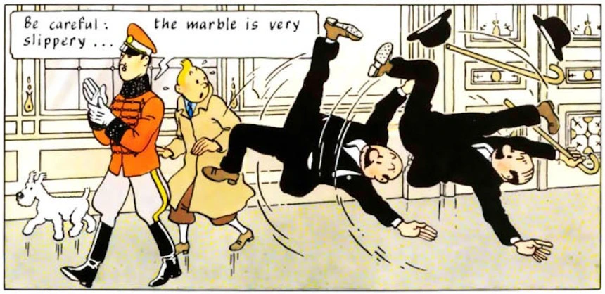 Tintin Tuesday: a panel from "King Ottokar's Sceptre"
