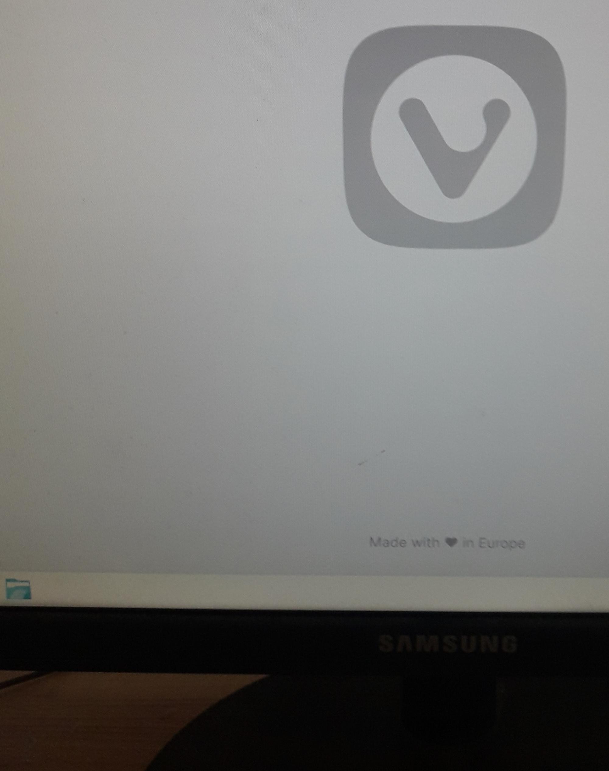 Vivaldi Browser shows "Made with Love in Europe" when you start it for the first time