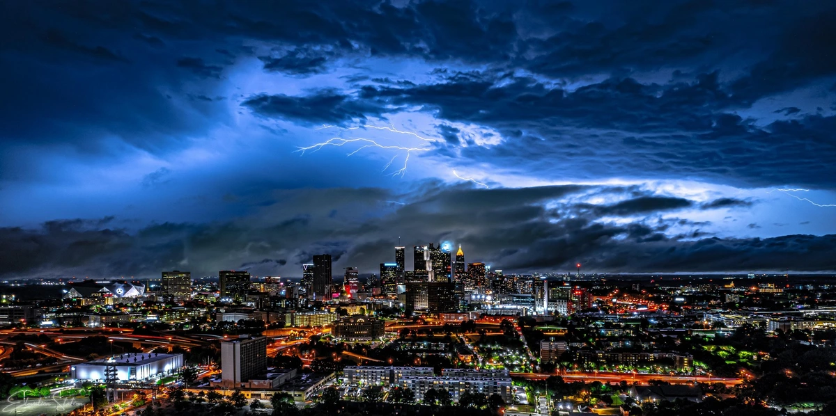 Thunderstorm over Atlanta, Georgia, USA