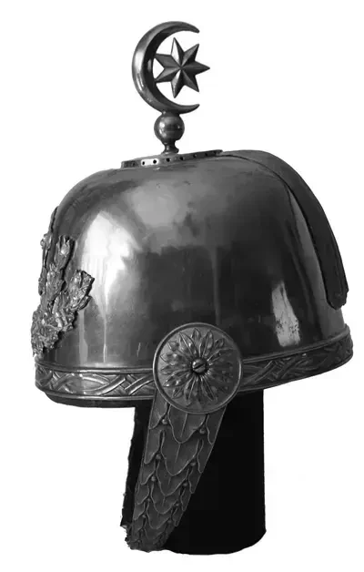 Persian cavalry helmet, manufactured in France, 19th century AD