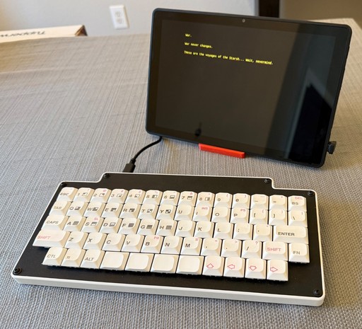 Lenovo 10e ARM ChromeOS tablet fully converted to Debian for use as a "Writer Deck"