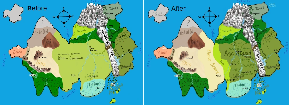 The digital version of this map was drawn from my pencil scribbling, which I guarantee you don’t want to see, by https://www.wattpad.com/user/edoggypaws