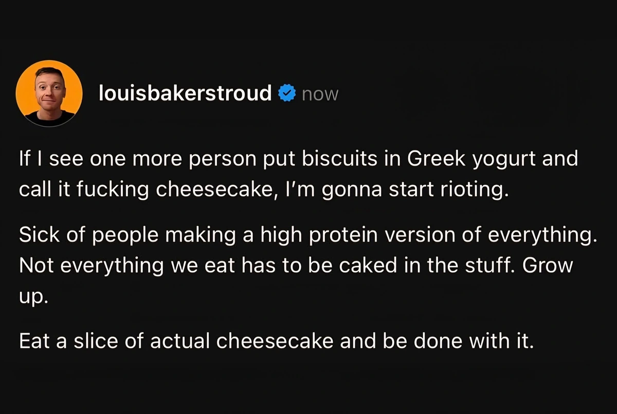 YOGHURT ISN'T CAKE