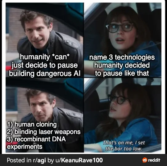 cartoon about pausing AI