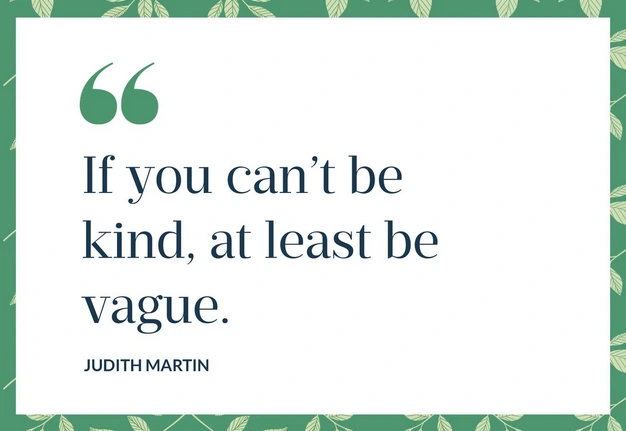 Be Vague