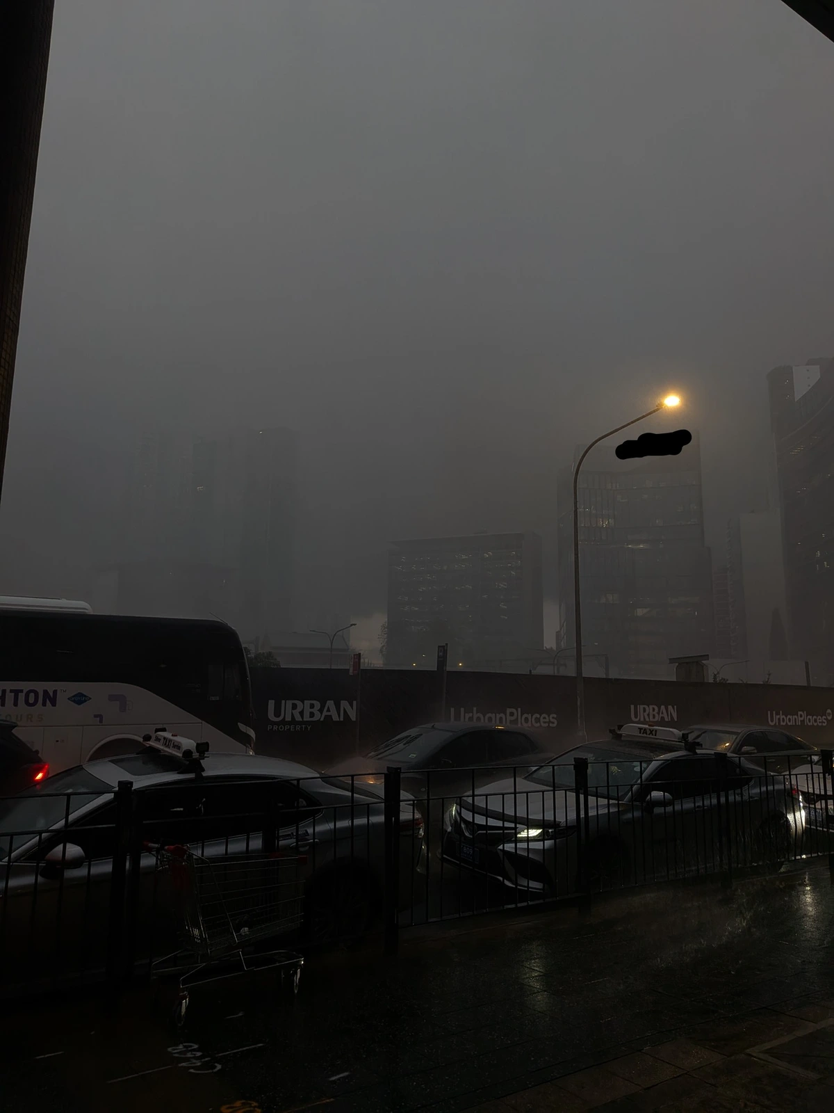 Massive rainfall and thunderstorm