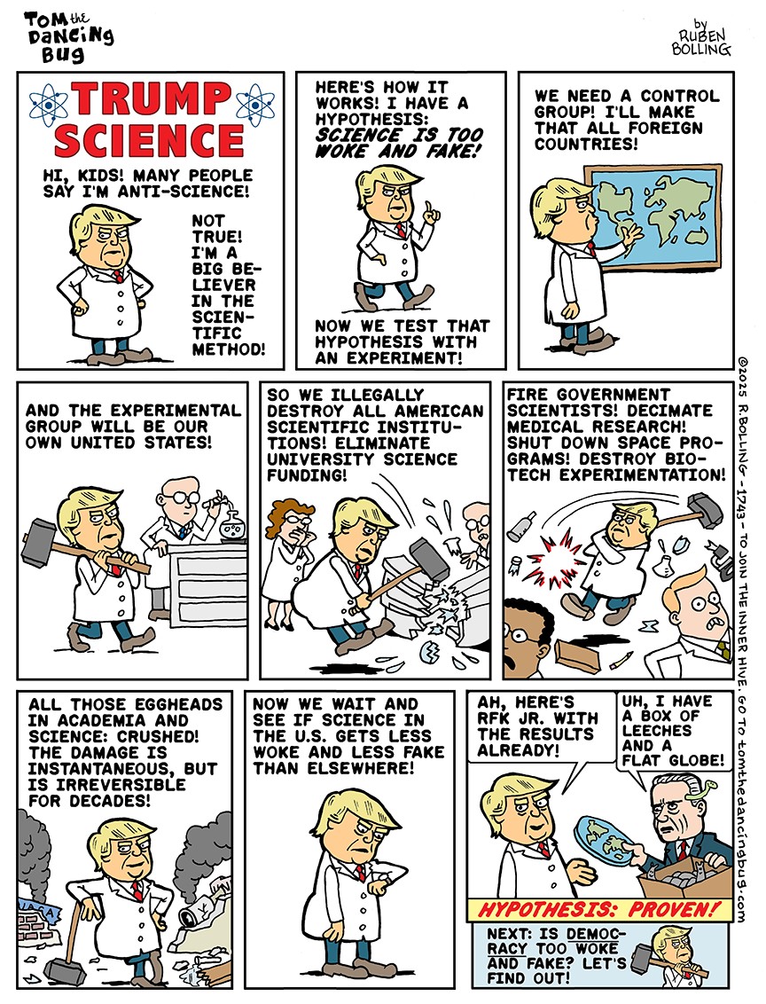  Tom the Dancing Bug presents Trump Science! by Ruben Bolling
