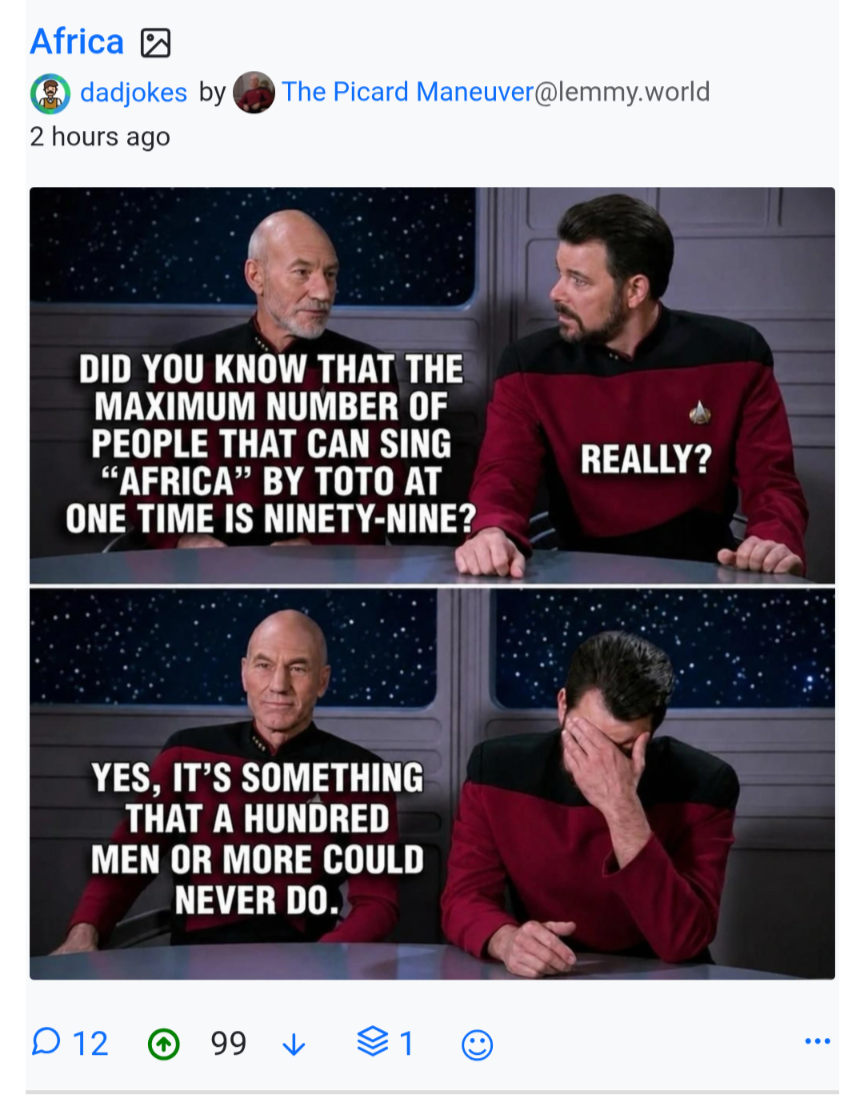 exactly 99 upvotes
