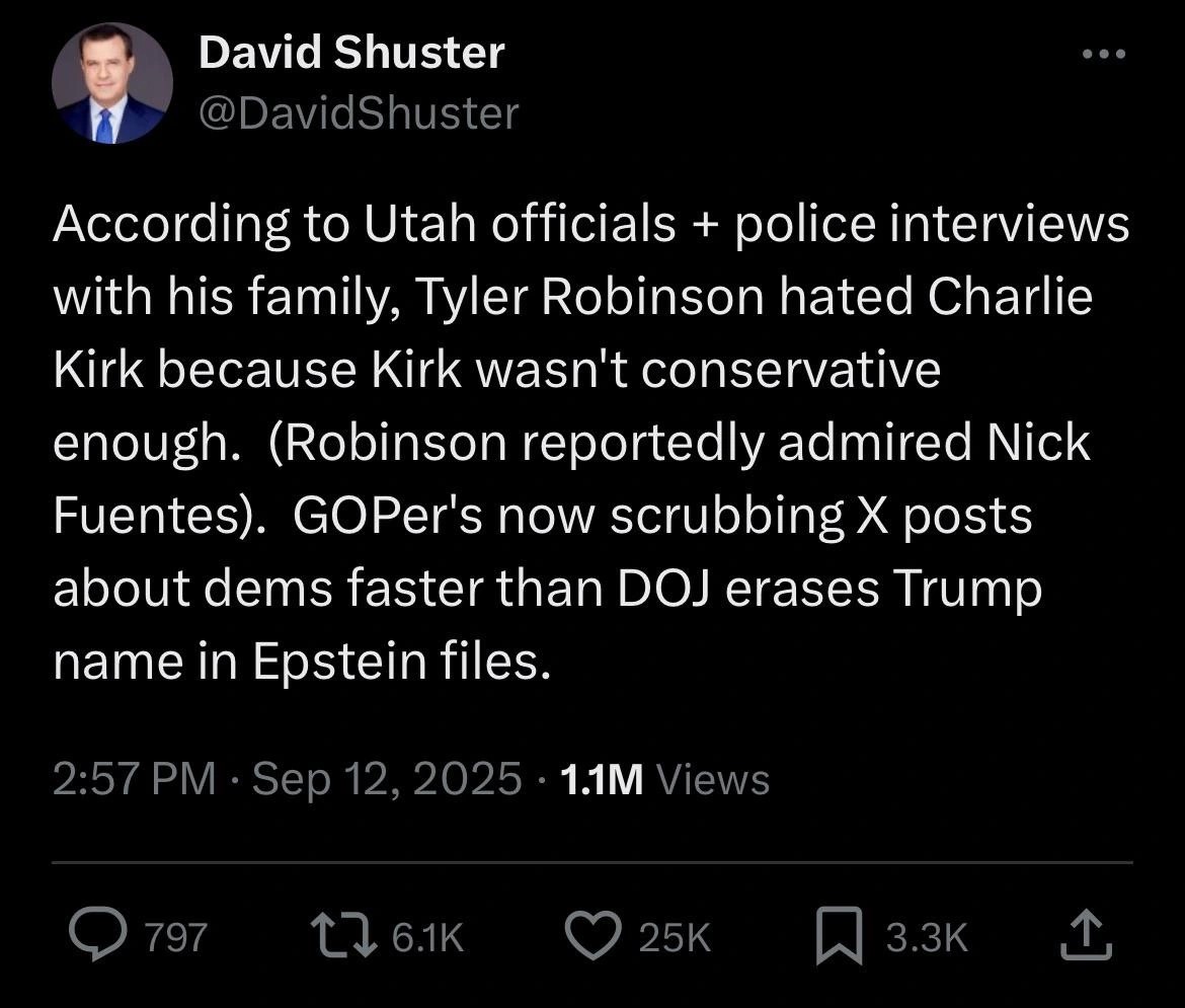 Charlie Kirk was killed by a groyper