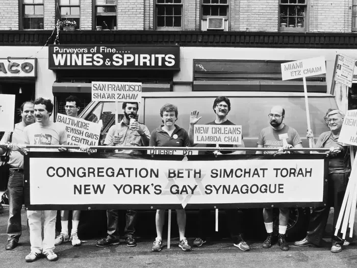 Celebrating an LGBT-friendly synagogue, New York, USA, 1973